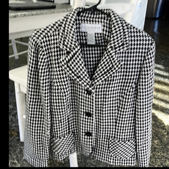 Sag Harbor houndstooth jacket! Sz 14 EUC - Picture 9 of 9